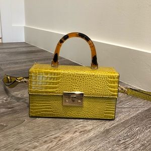 Crocodile Skin Faux Handbag